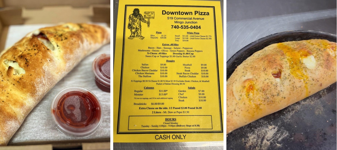 Downtown Pizza Menu